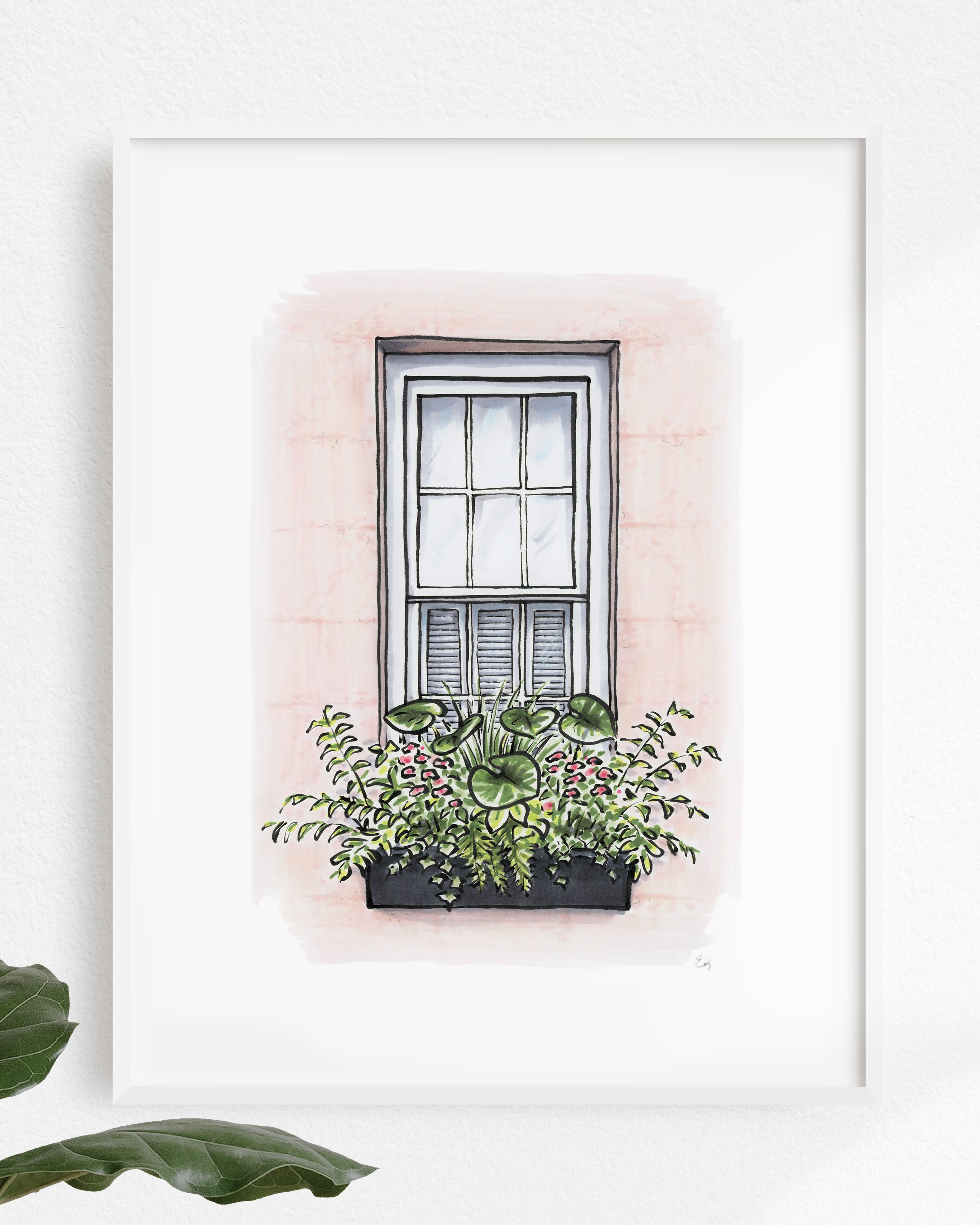 Charleston Flower Box Art Print