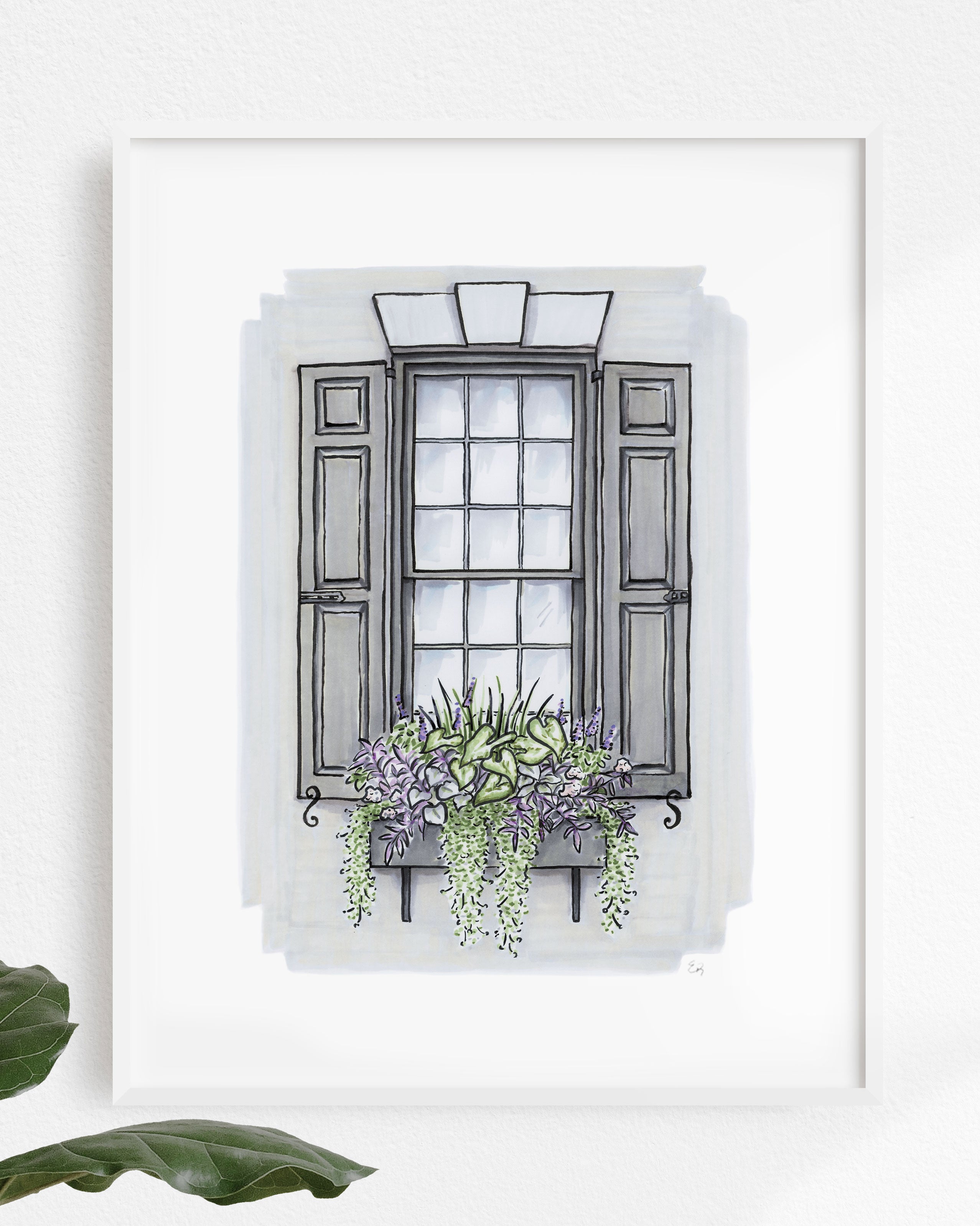 Charleston Flower Box Art Print