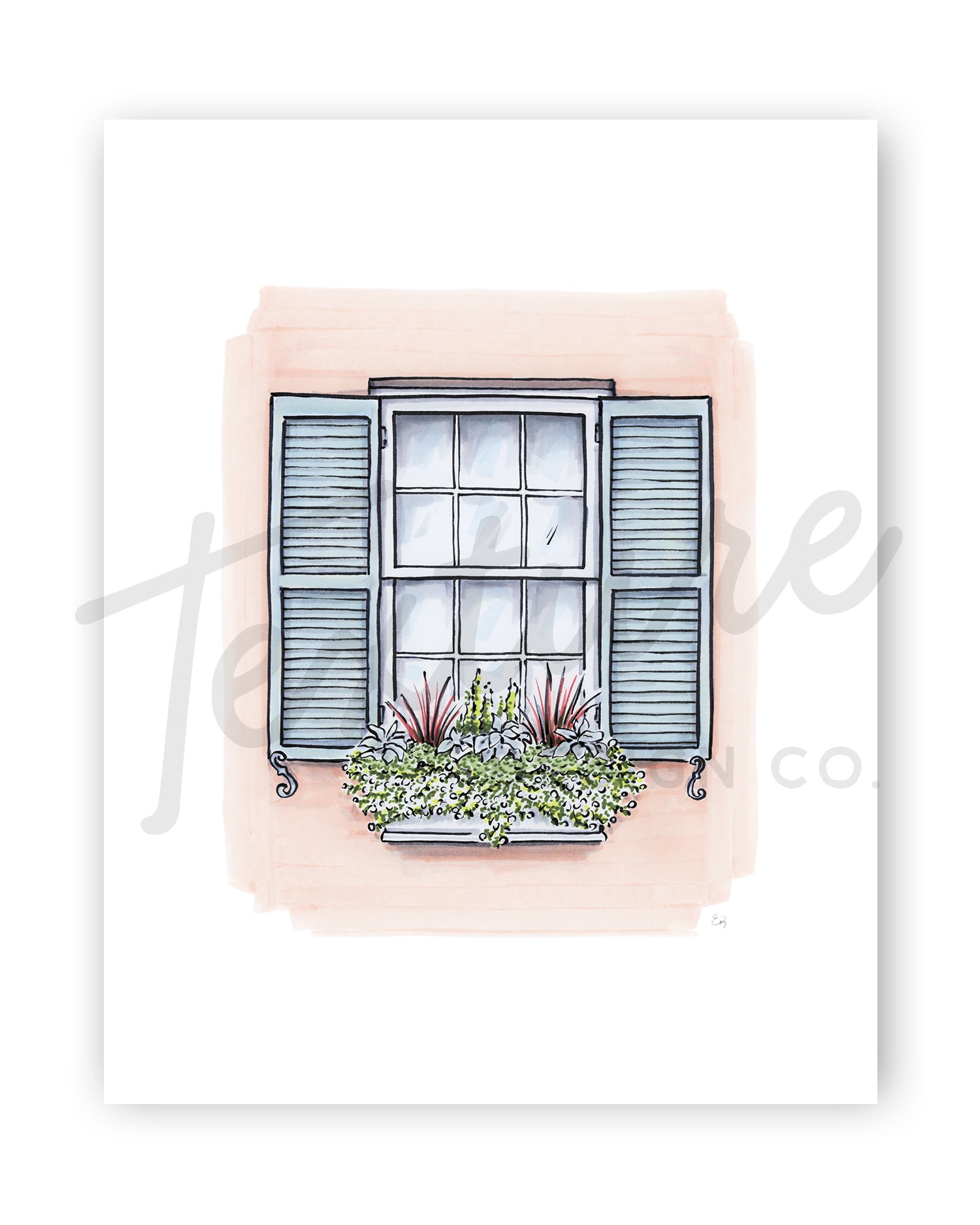 Charleston Flower Box Art Print