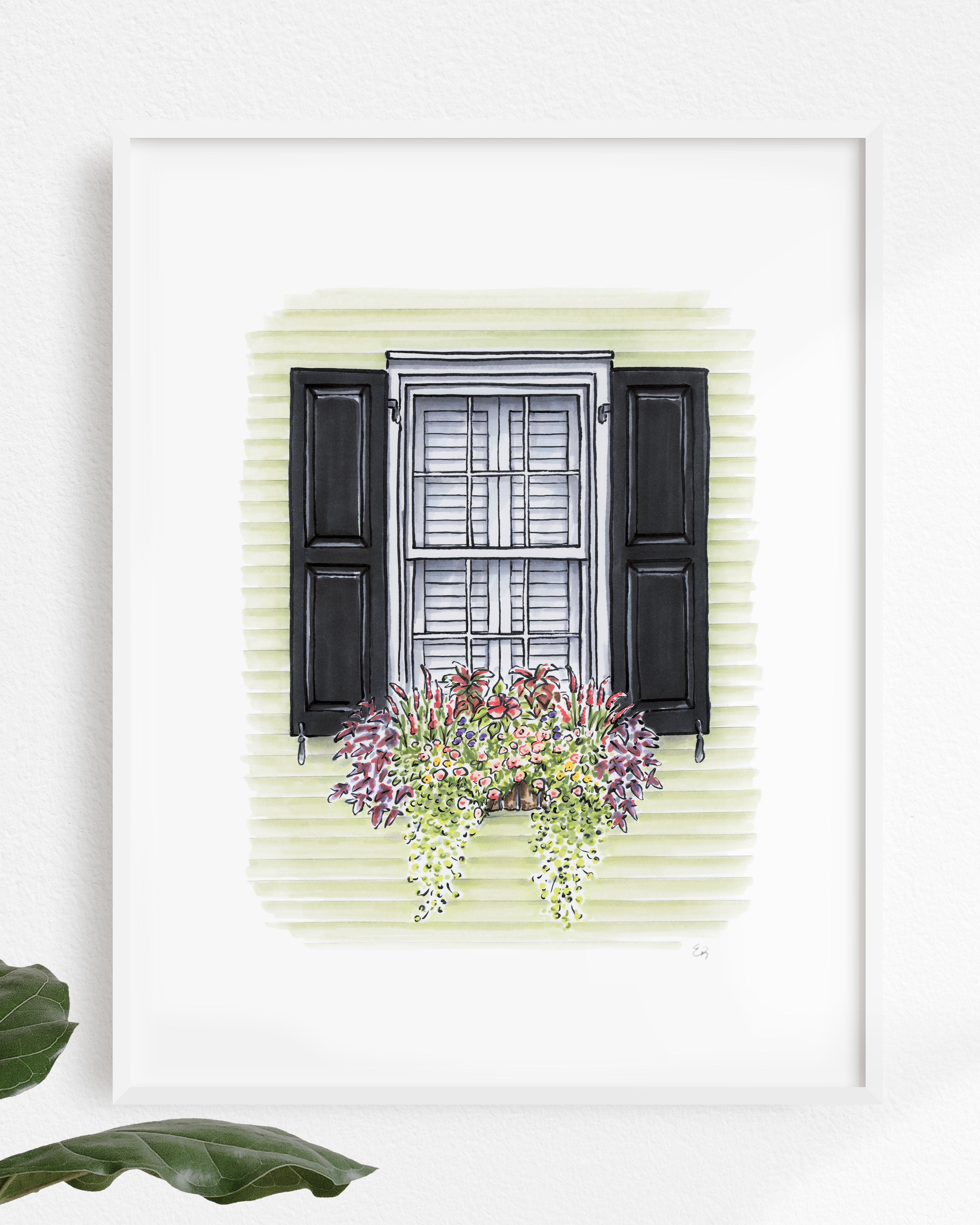 Charleston Flower Box Art Print