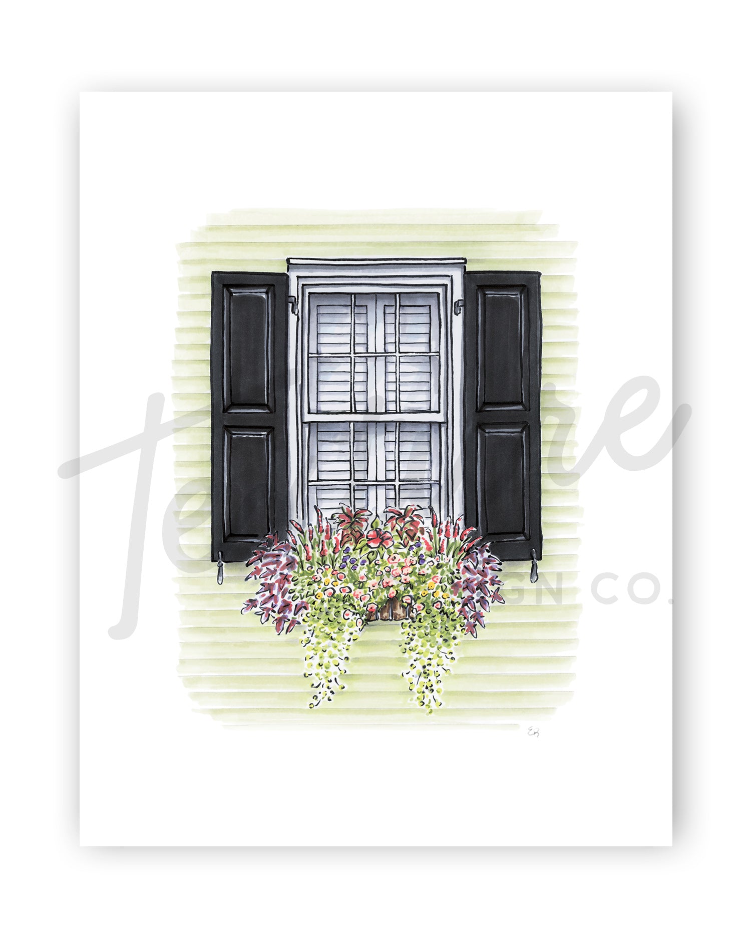 Charleston Flower Box Art Print