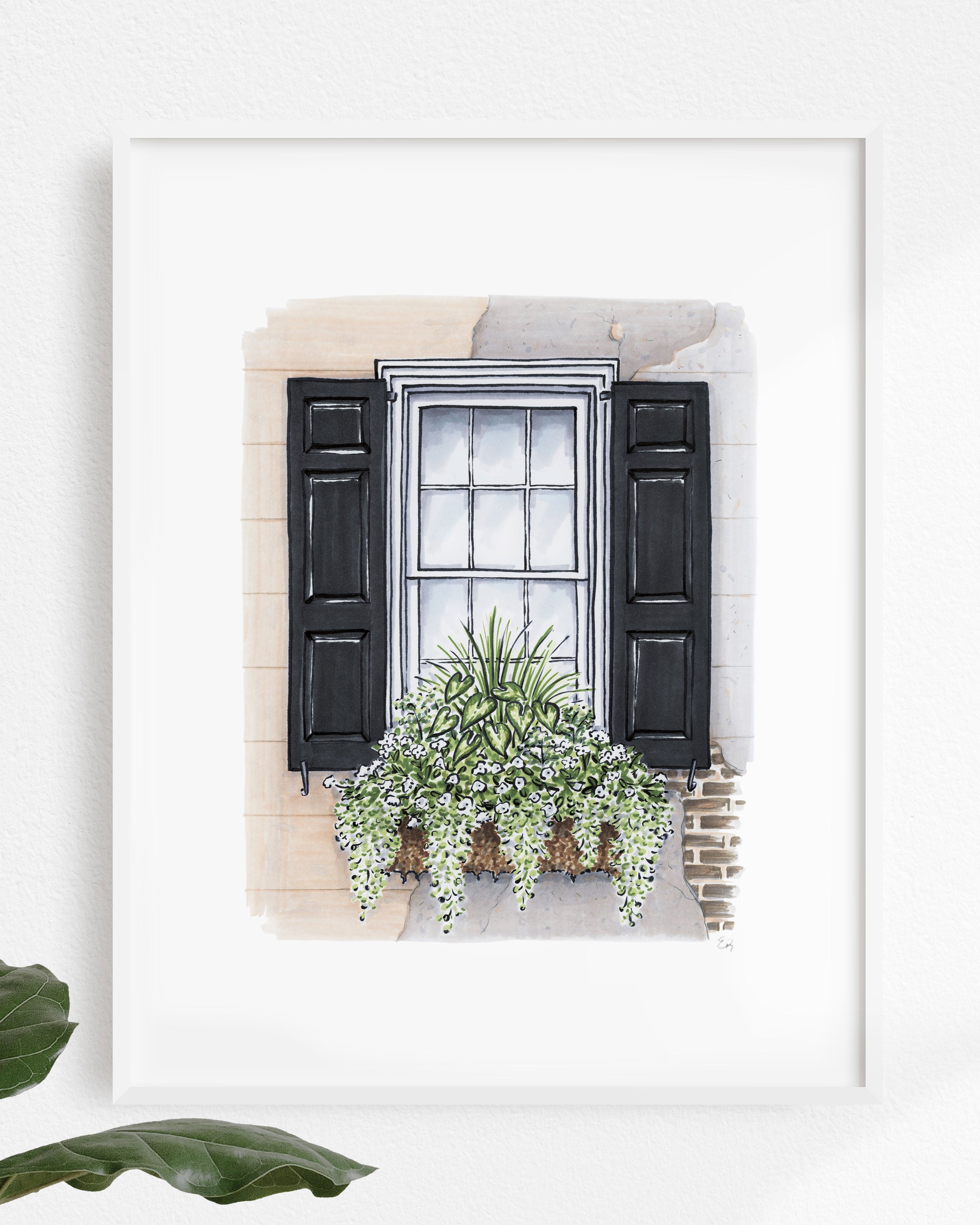 Charleston Flower Box Art Print