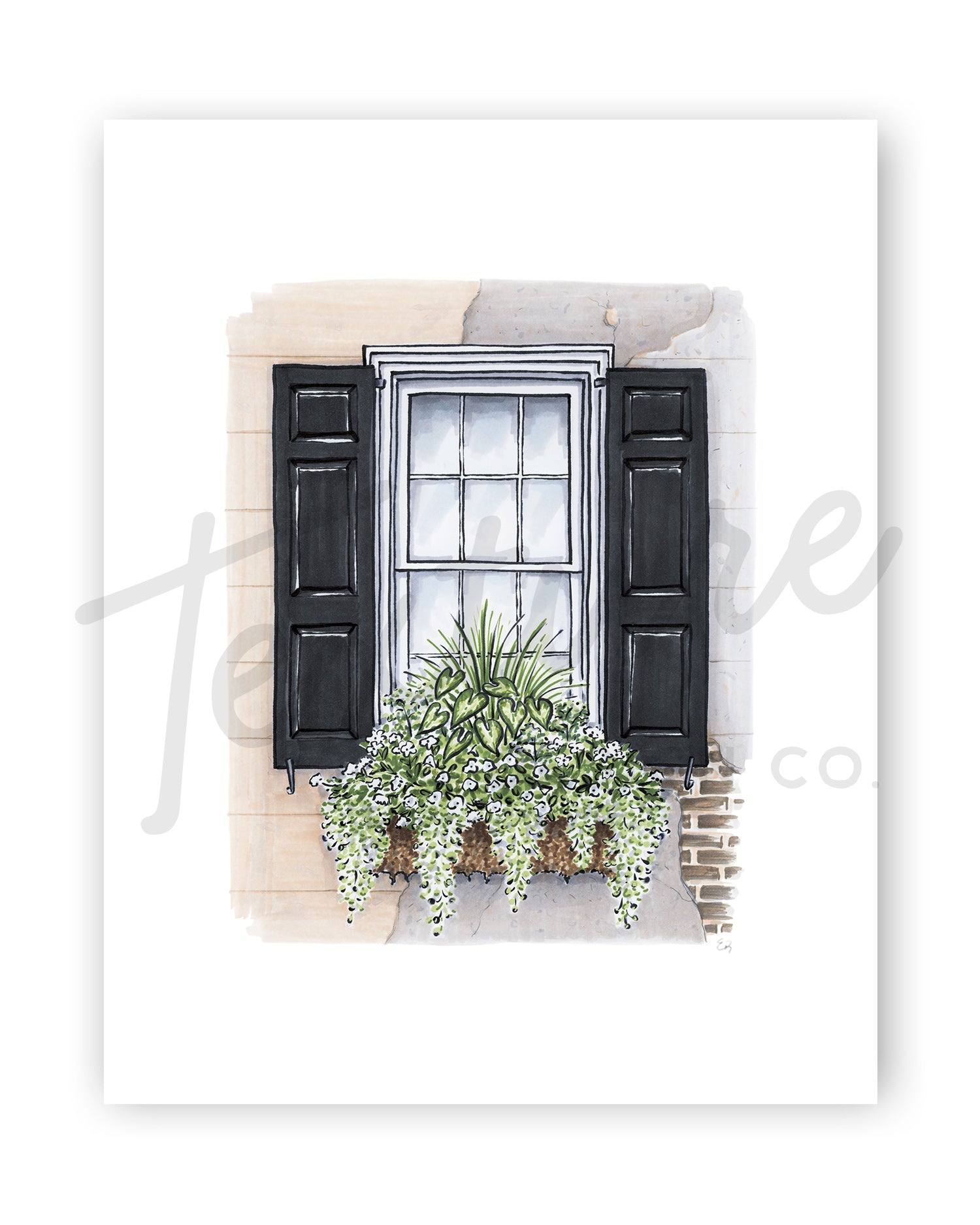 Charleston Flower Box Art Print
