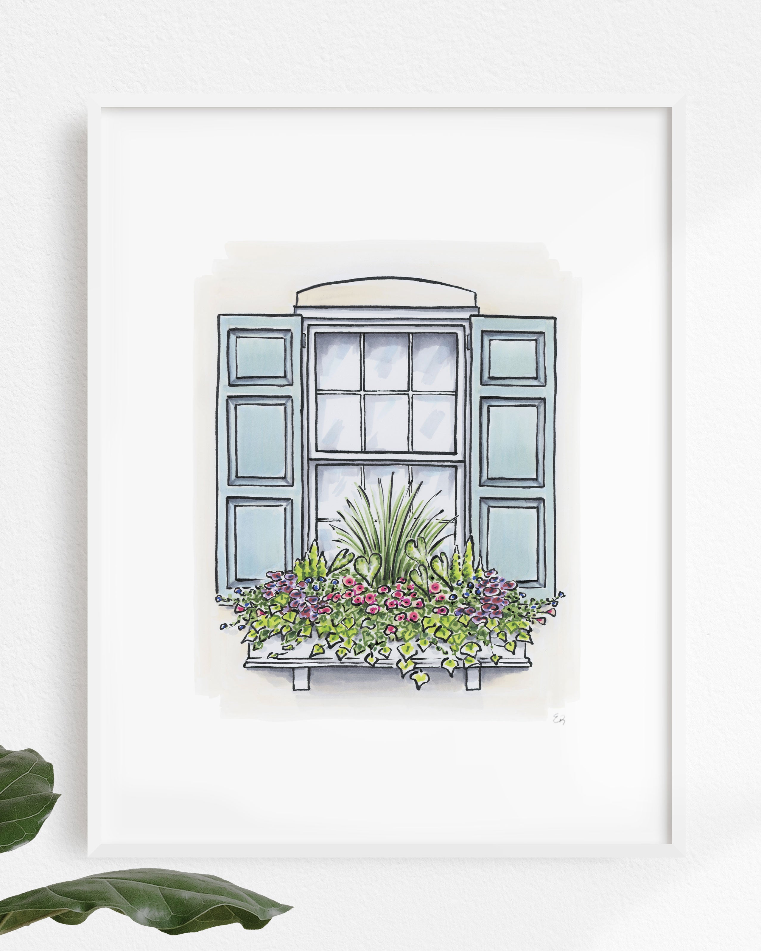 Charleston Flower Box Art Print