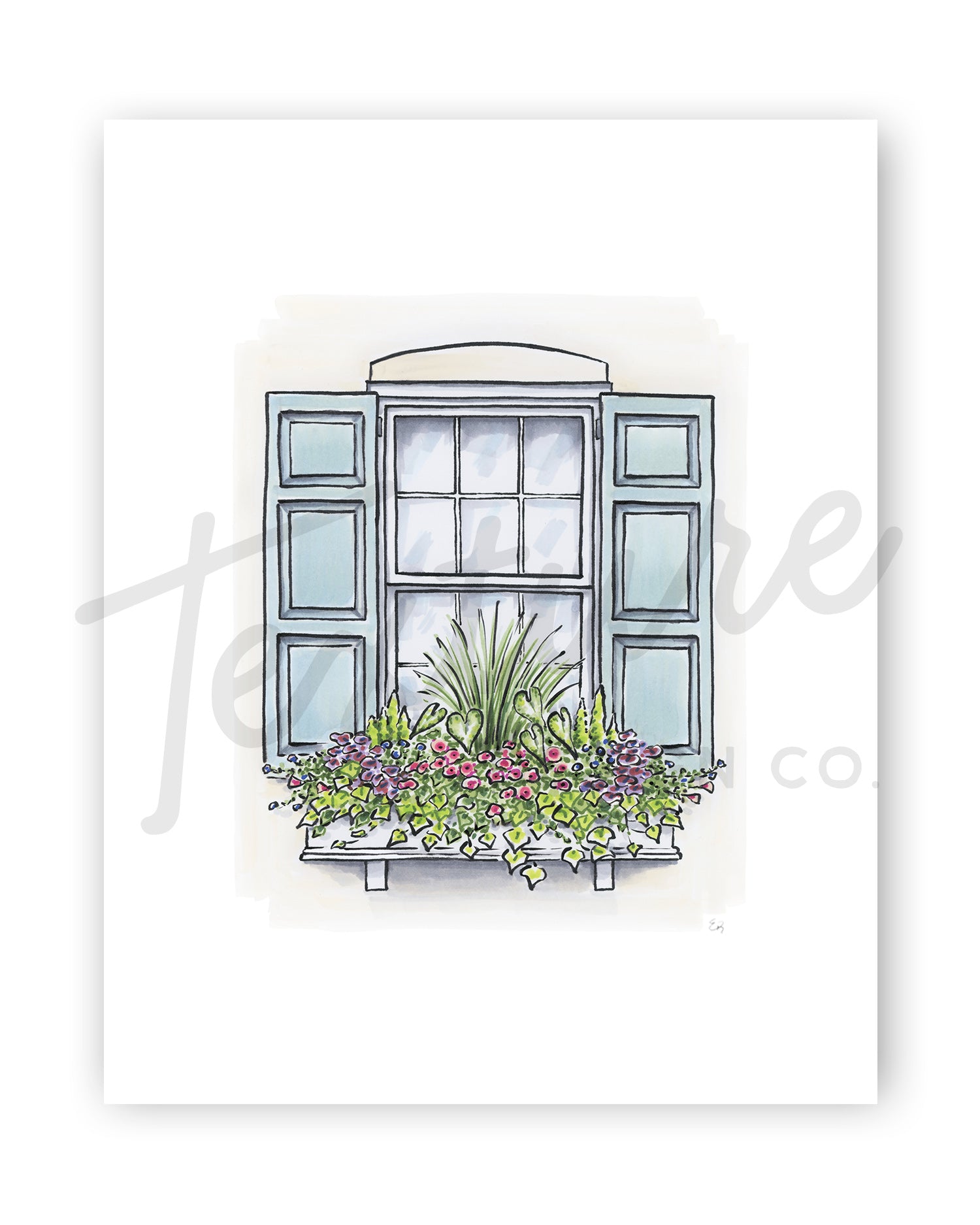 Charleston Flower Box Art Print