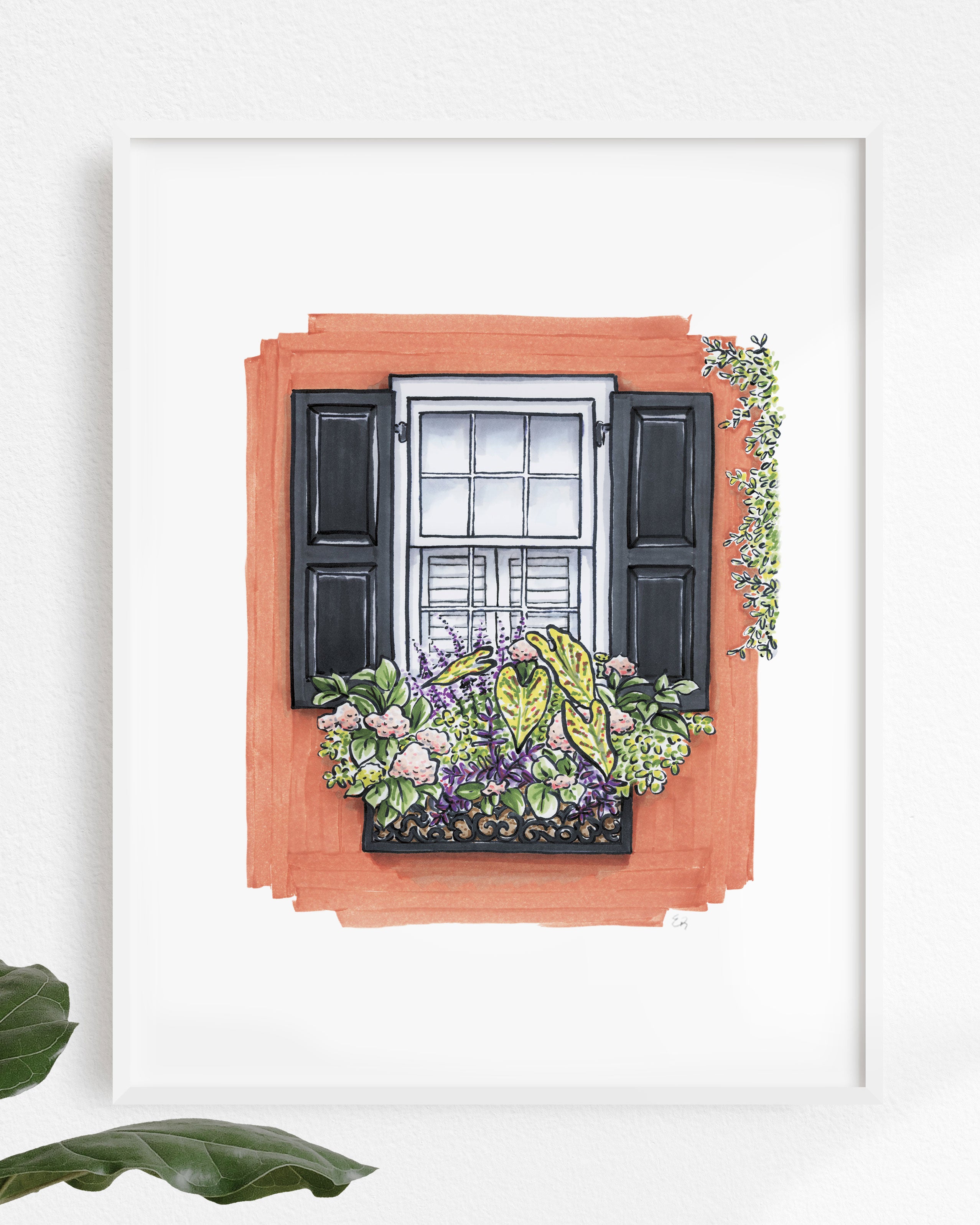 Charleston Flower Box Art Print