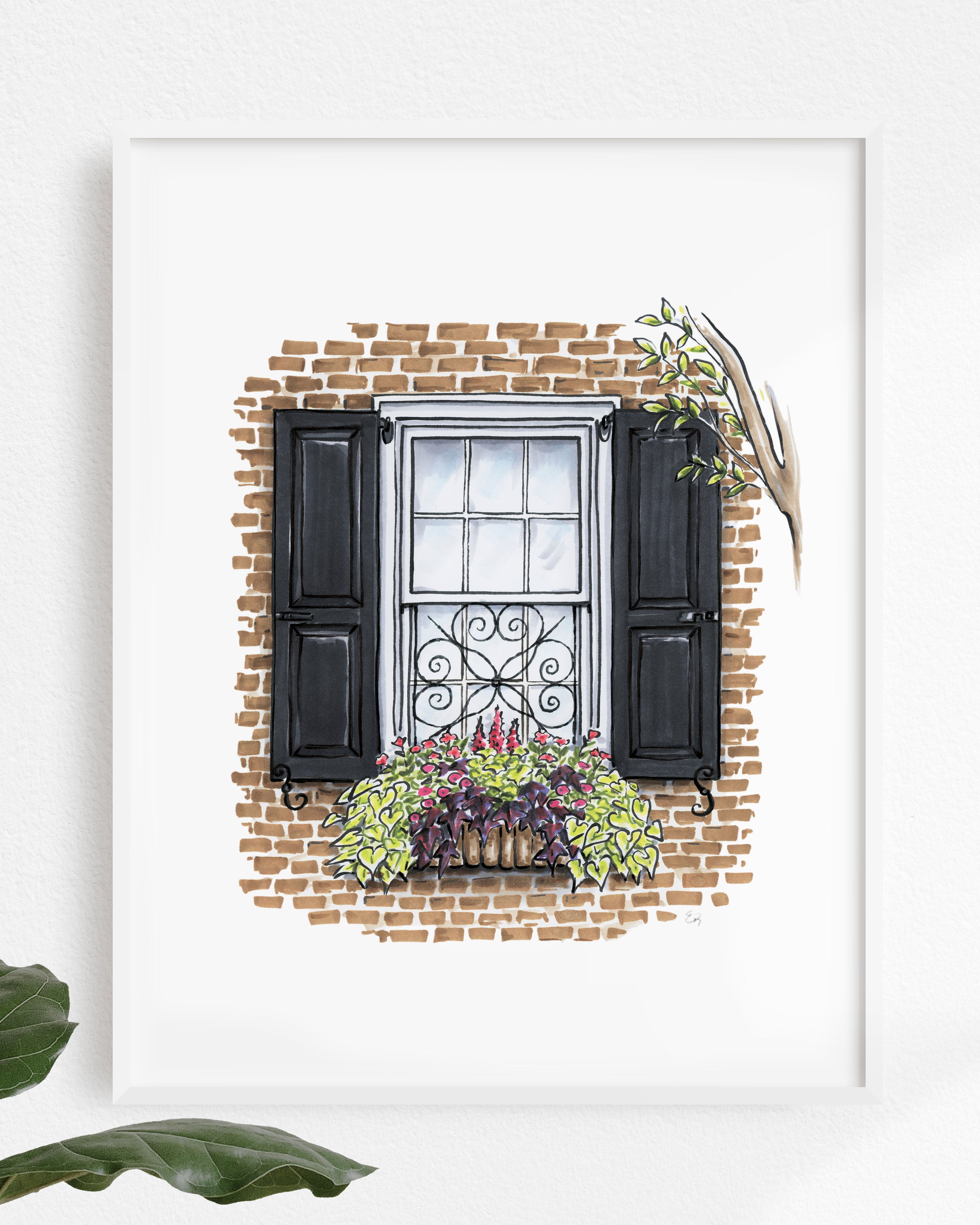Charleston Flower Box Art Print