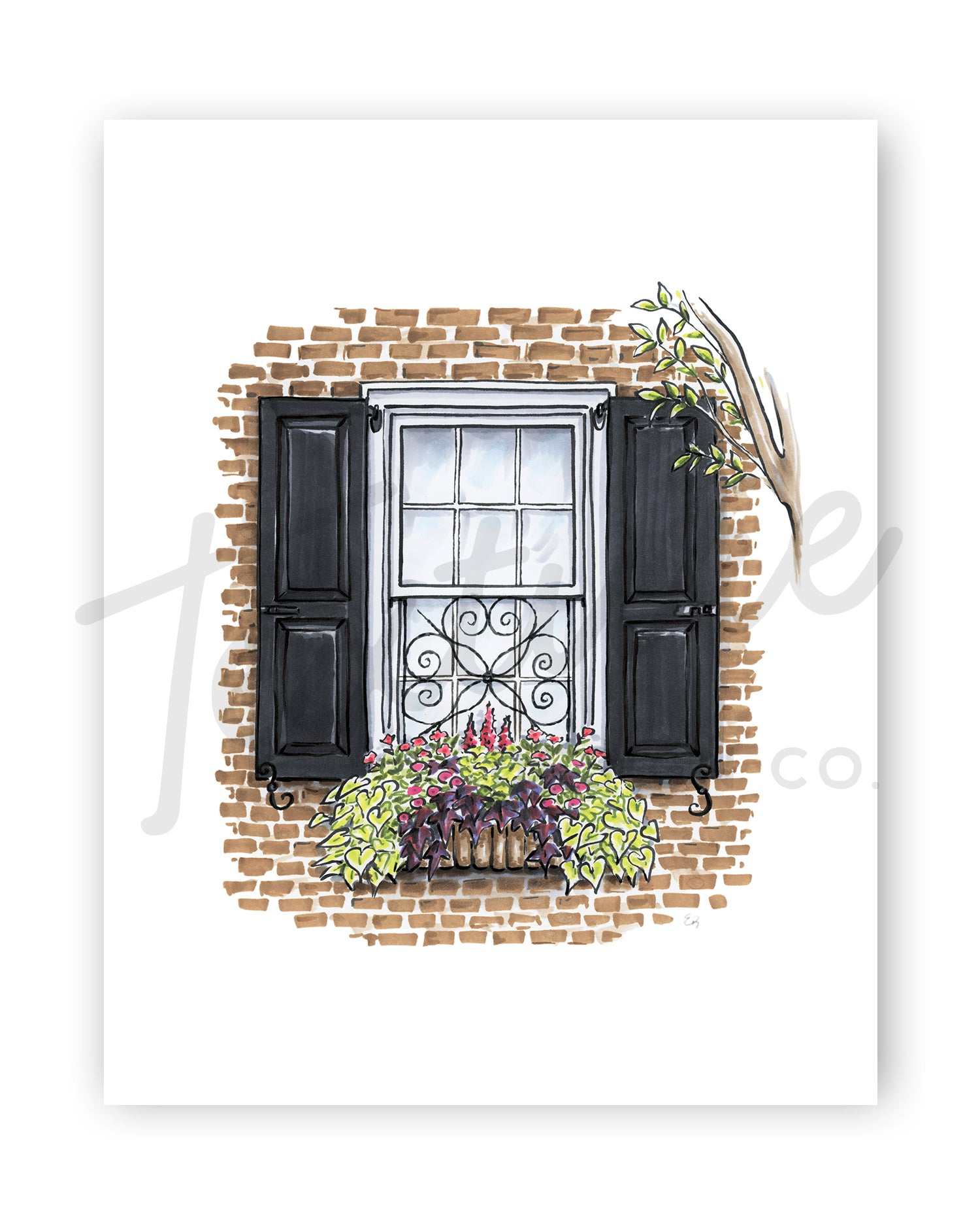 Charleston Flower Box Art Print