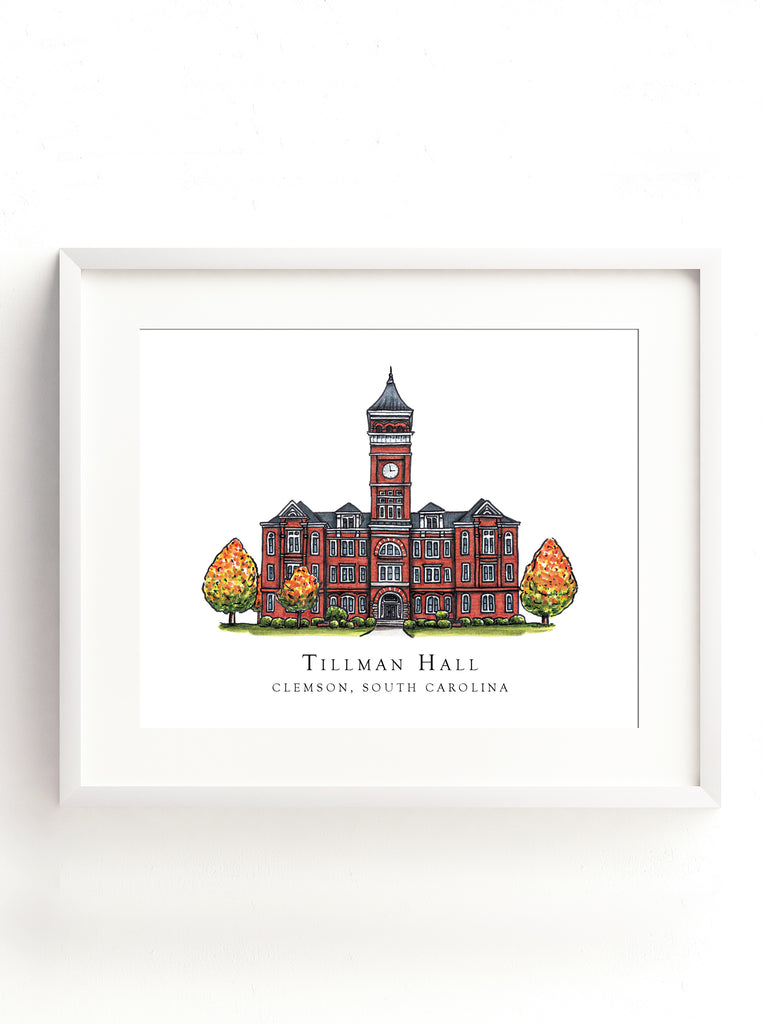 College Art Print - Clemson University - Clemson, SC