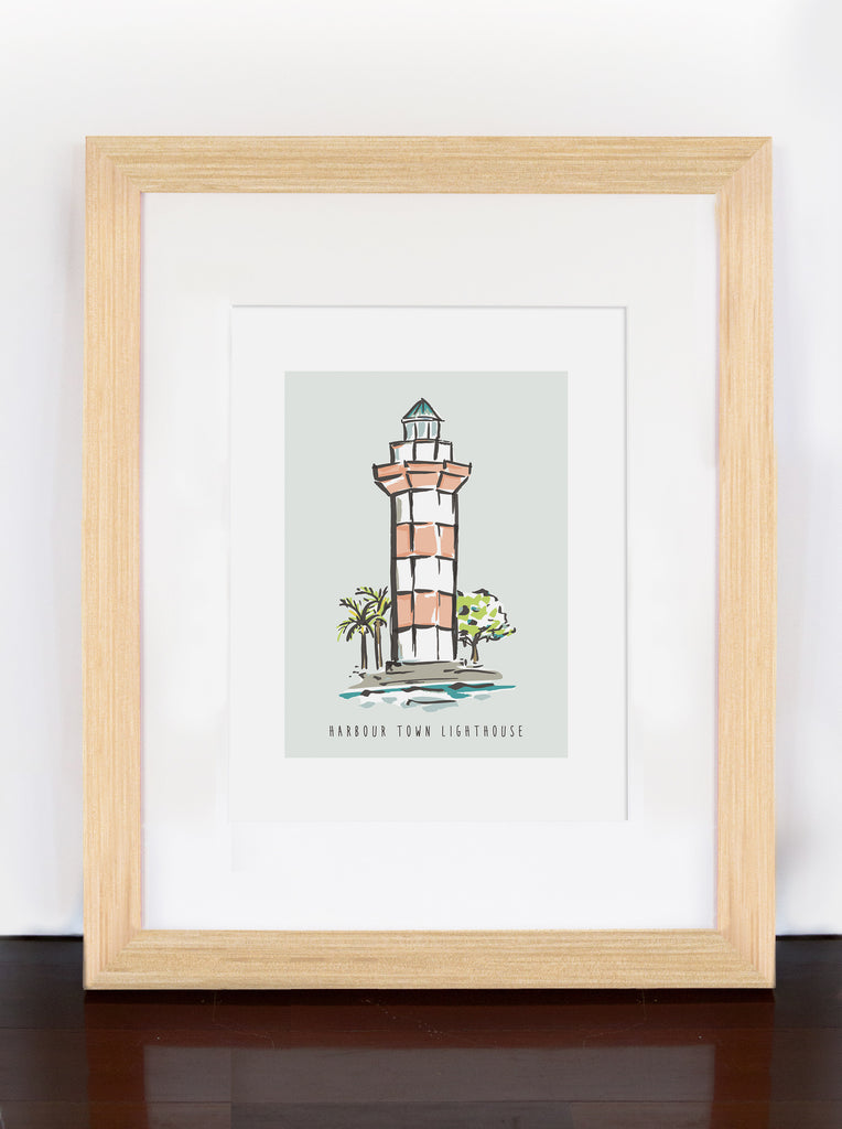 Sherbet Painted Streets - Harbour Town Lighthouse Art Print