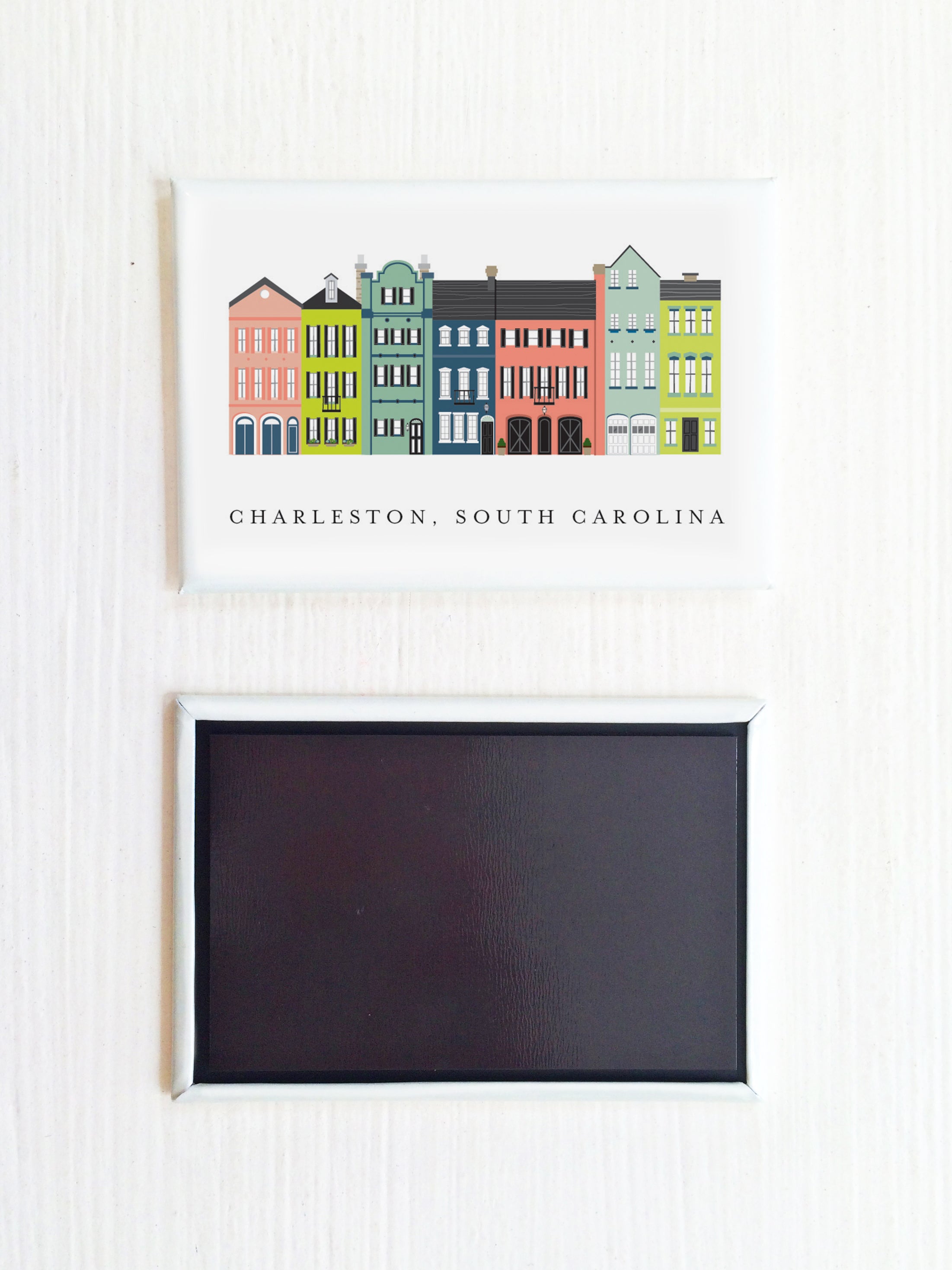 Rainbow Row Magnet