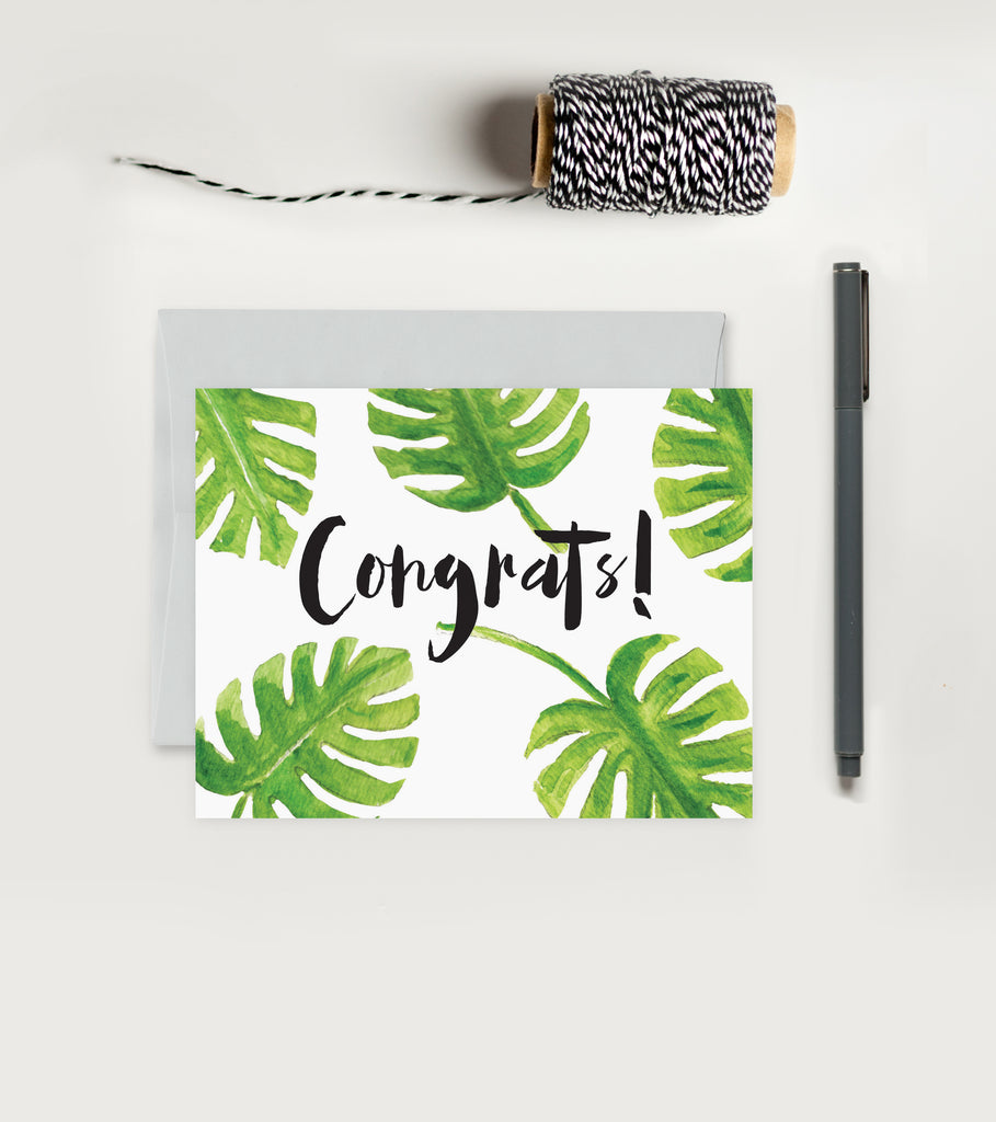 Greeting Card - Congrats - Palm Leaf