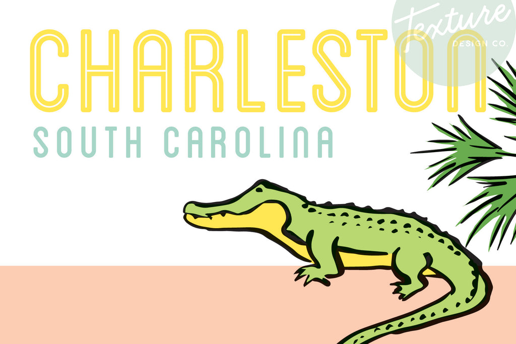 Postcard - Charleston - Alligator Sightseeing