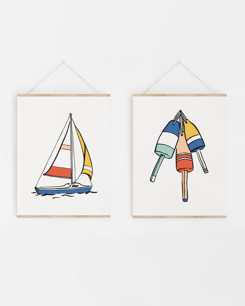 Bold and Colorful Nautical Artwork