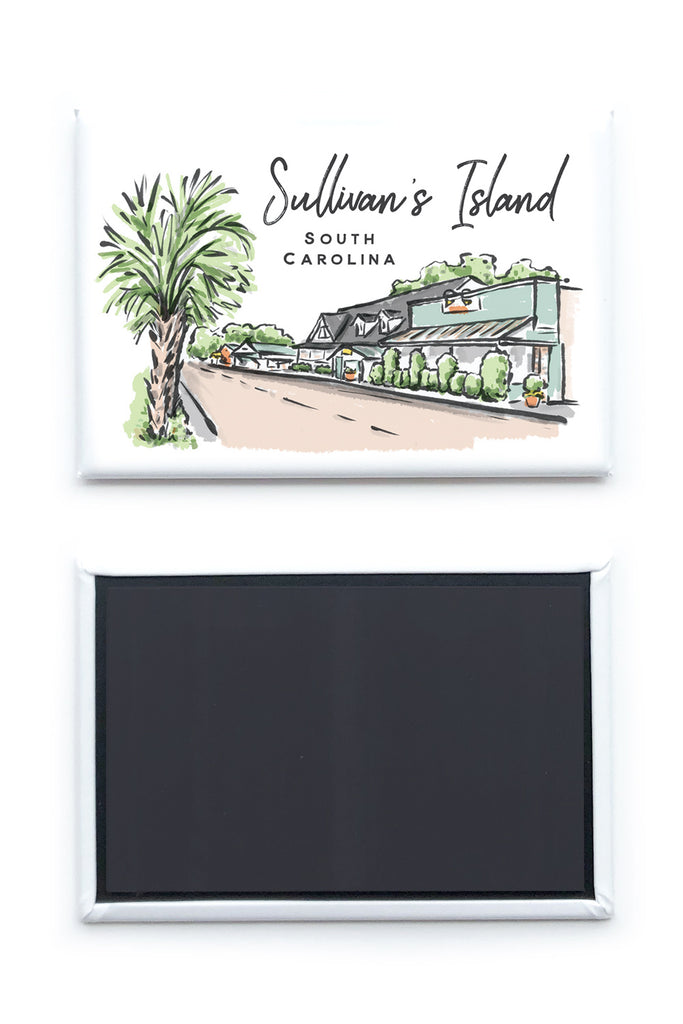Sherbet Painted Streets - The Sullivan's Island Magnet