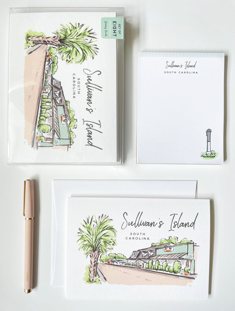 Sherbet Painted Streets - The Sullivan's Island Notepad