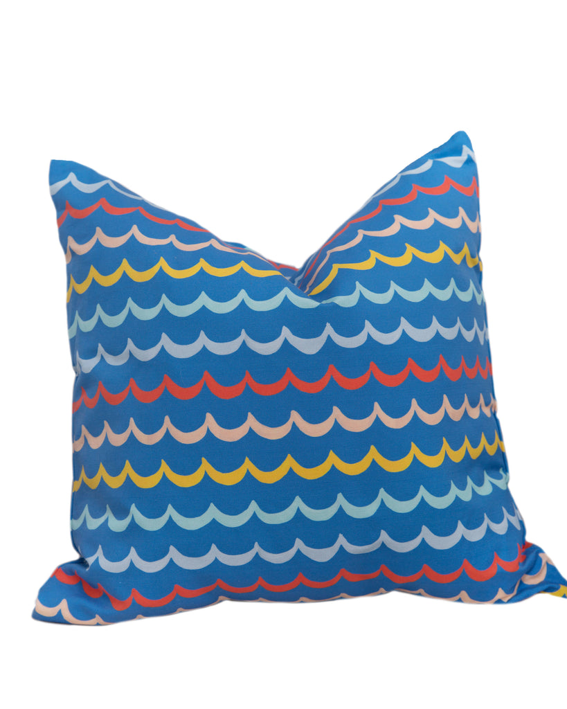 Pillow - Sea Waves on Blue