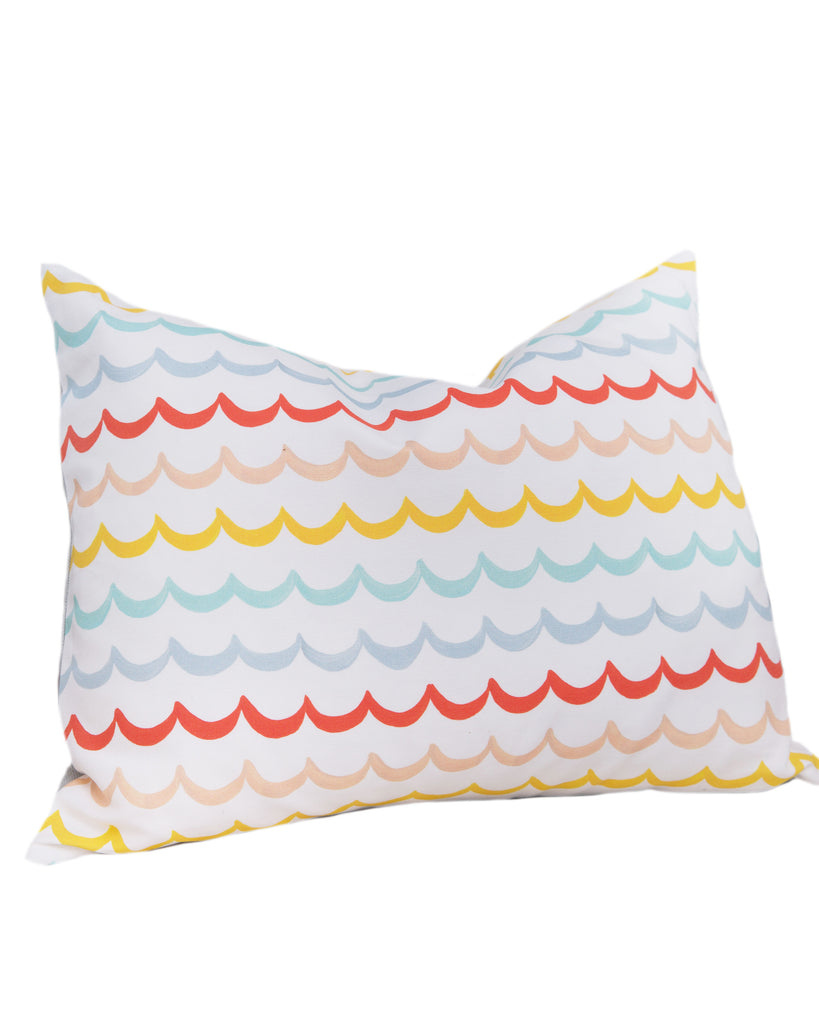 Pillow - Sea Waves on White in Lumbar