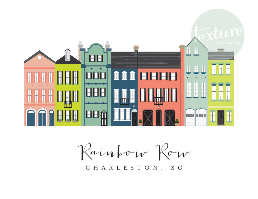 Greeting Card - Charleston Rainbow Row
