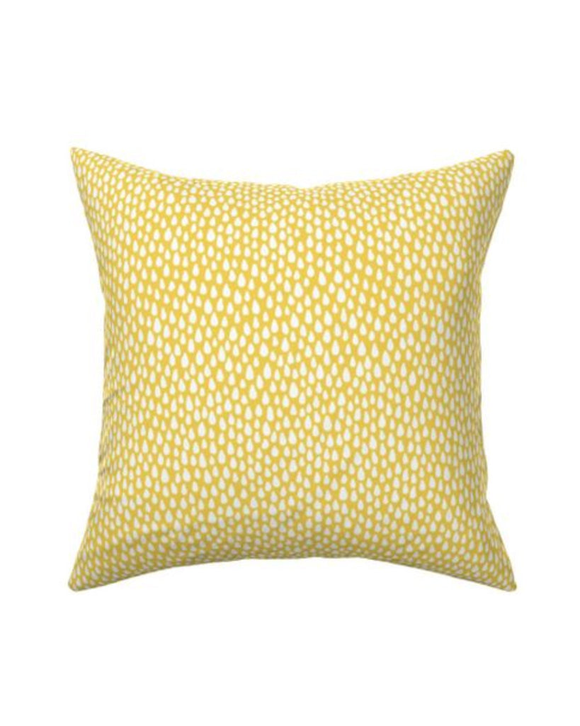 Pillow - Raindrops on Yellow